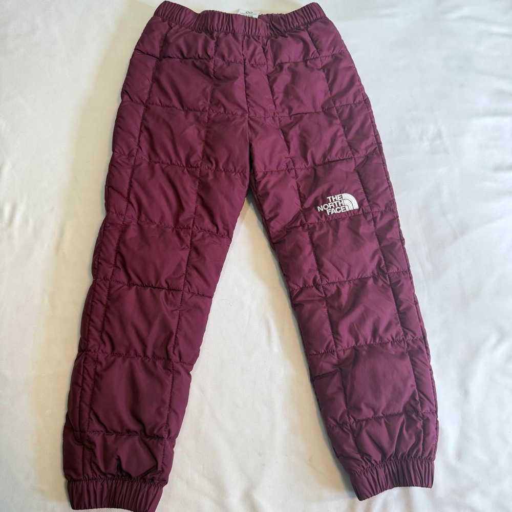 The North Face Kids Burgundy Quilted Insulated Snow Ski Winter Pants Size XS 6